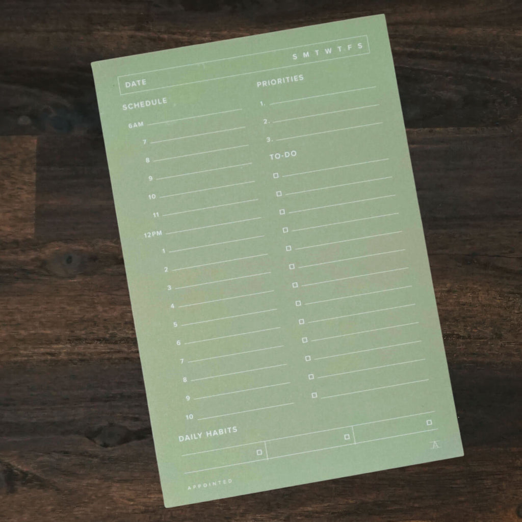 Daily Task Pad | Sage | Appointed