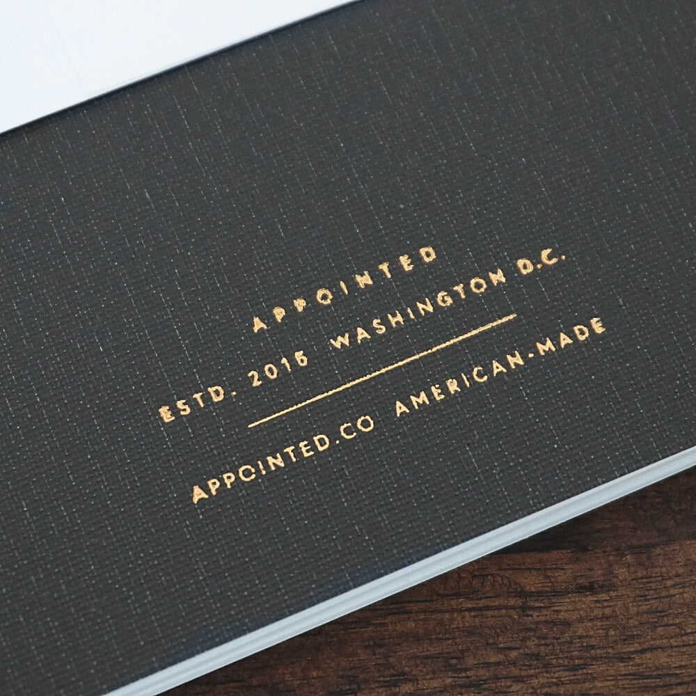 DISCOUNTED | Mini Linen Jotter | Charcoal Gray | Appointed