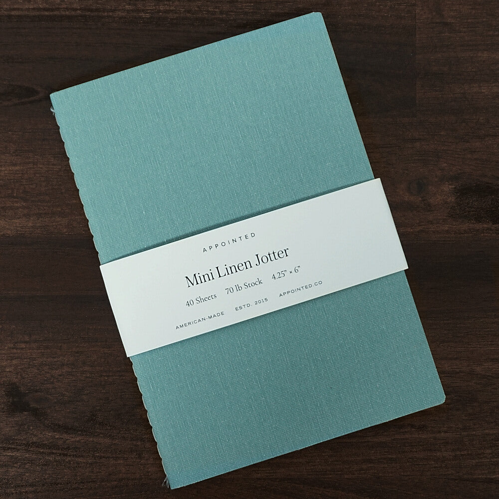 DISCOUNTED | Mini Linen Jotter | Chambray Blue | Appointed