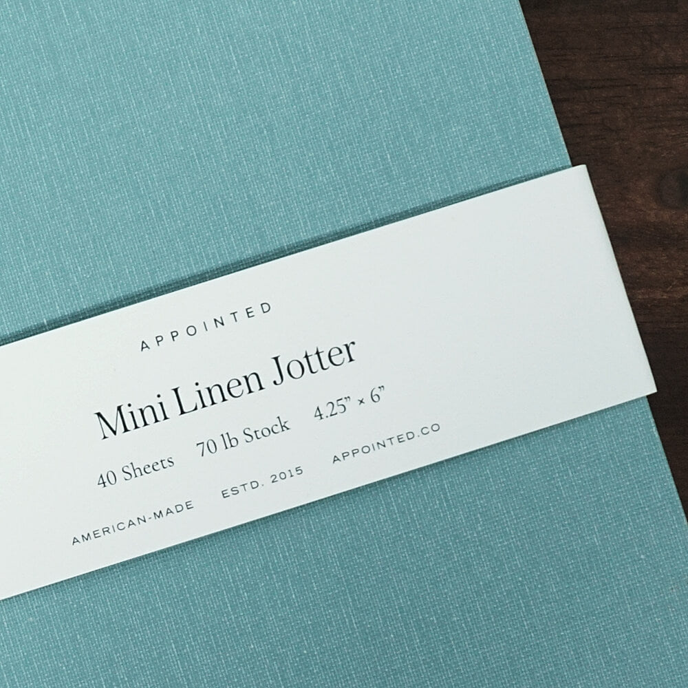 Mini Linen Jotter | Chambray Blue | Appointed