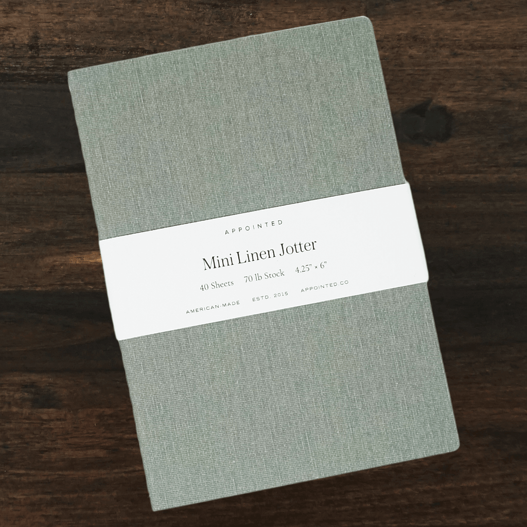 Mini Linen Jotter | Dove Gray | Appointed