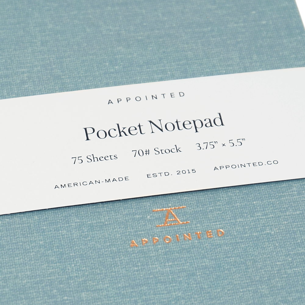 Pocket Notepad | Chambray Blue | Appointed