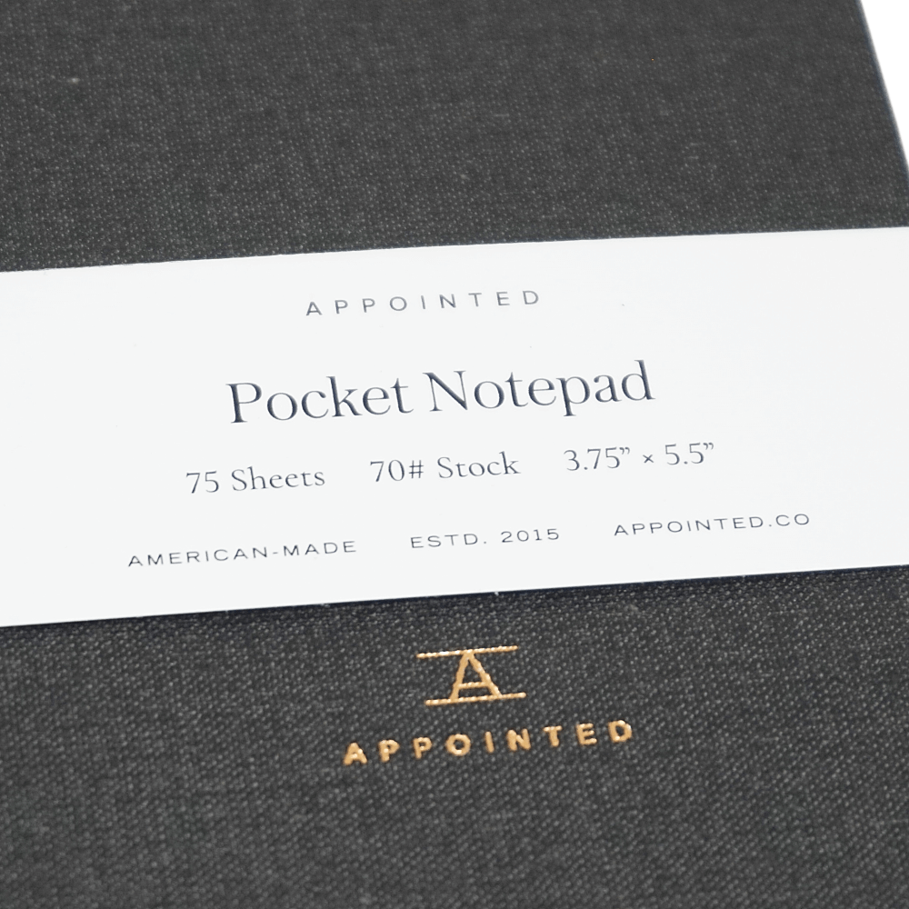 Pocket Notepad | Charcoal Gray | Appointed