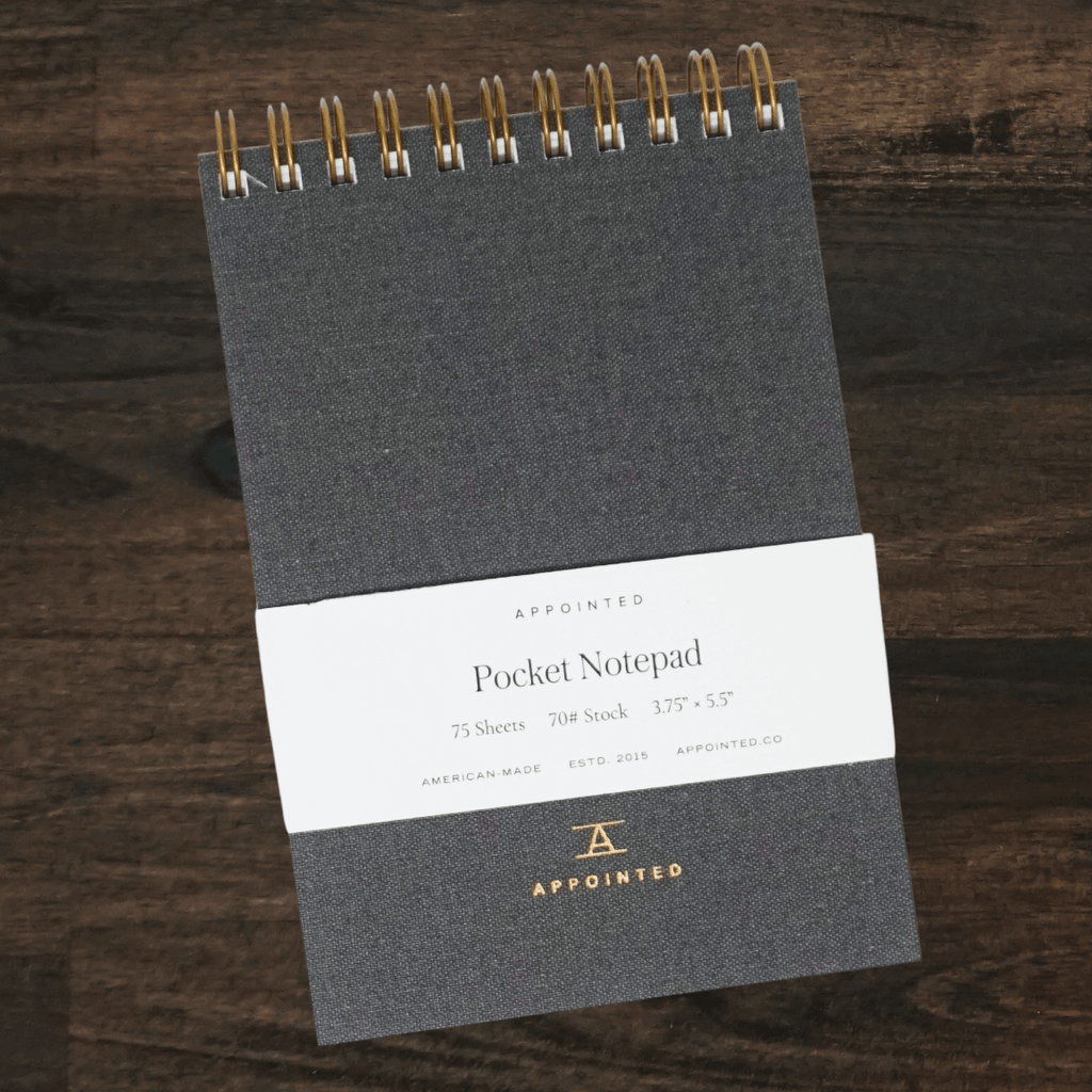 Pocket Notepad | Charcoal Gray | Appointed