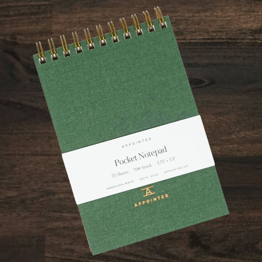 Pocket Notepad | Fern Green | Appointed