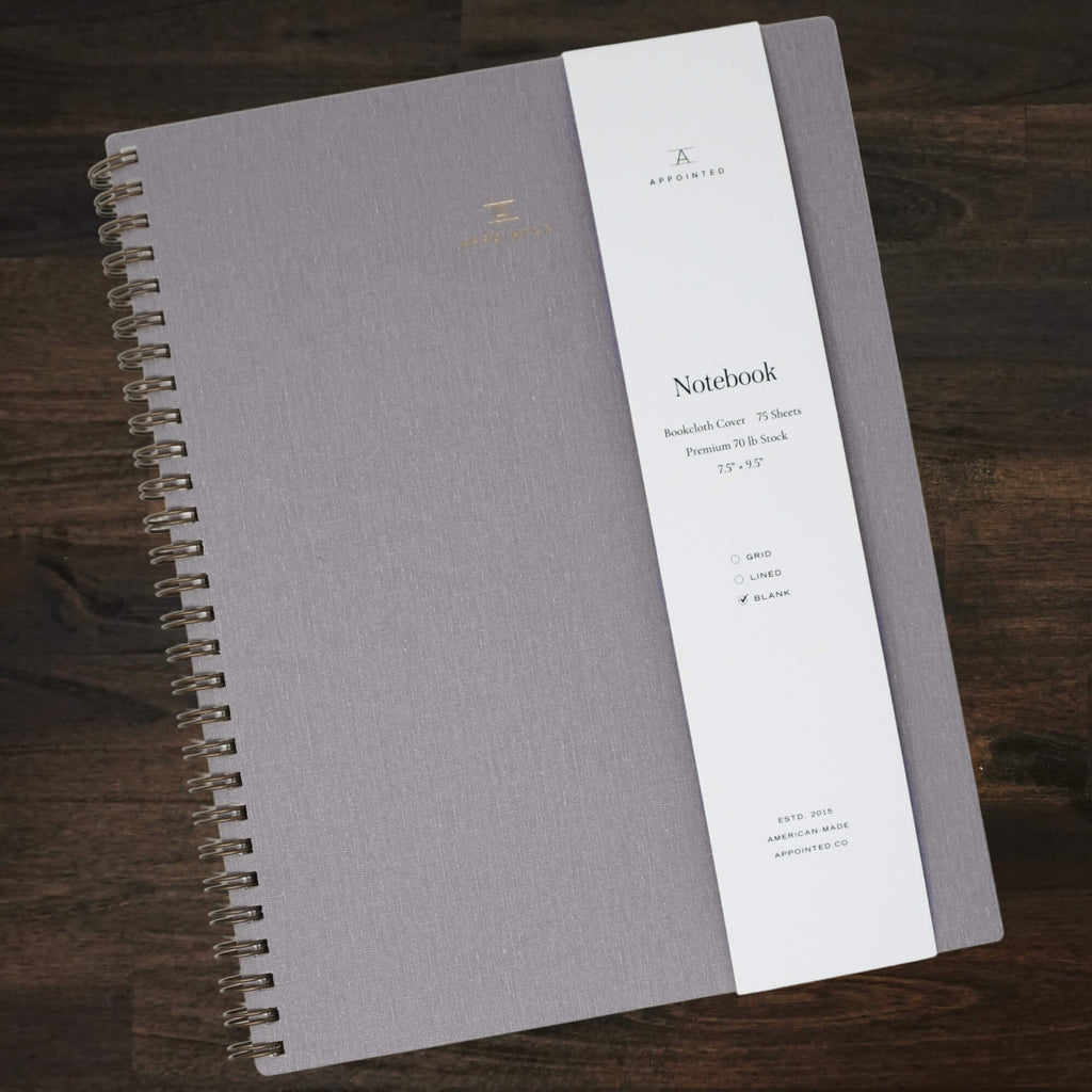 DISCOUNTED | The Notebook | Blank | Lavender Gray | Appointed