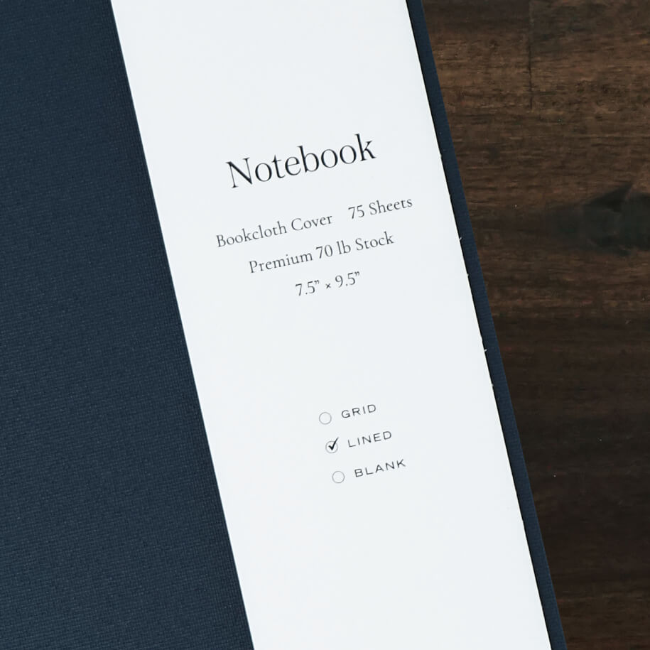 The Notebook | Lined | Oxford Blue | Appointed