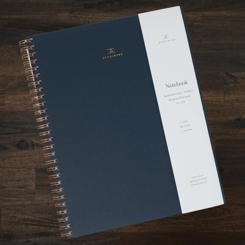 The Notebook | Lined | Oxford Blue | Appointed