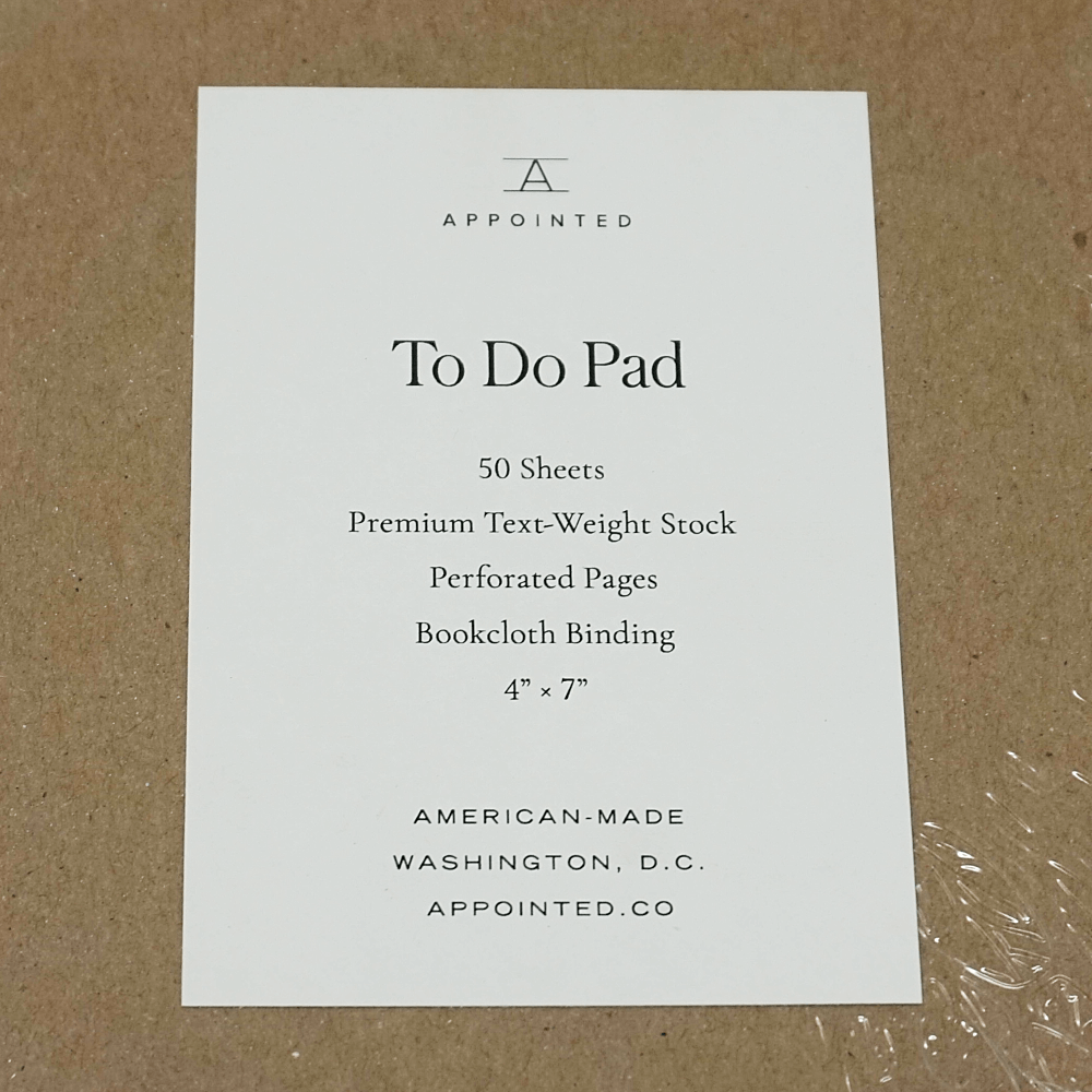 To Do Pad | Charcoal Gray | Appointed