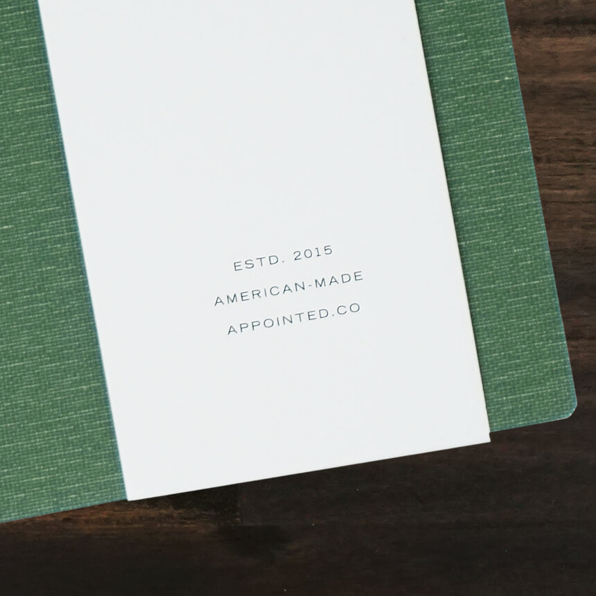 The Workbook | Lined | Fern Green | Appointed