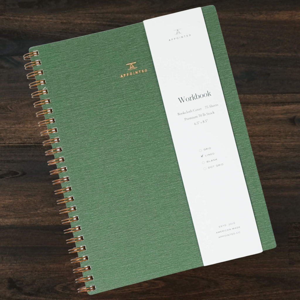 DISCOUNTED | The Workbook | Lined | Fern Green | Appointed