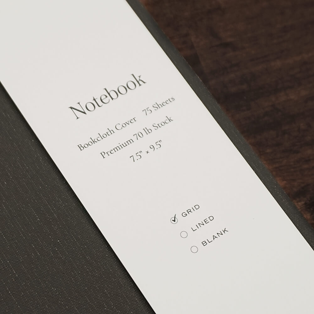 The Notebook | Grid | Charcoal Gray | Appointed