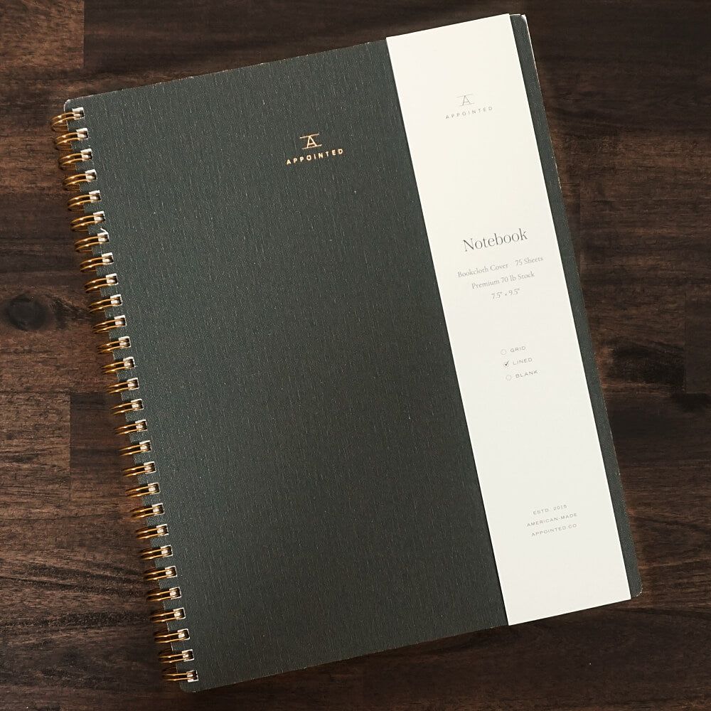 The Notebook | Lined | Charcoal Gray | Appointed