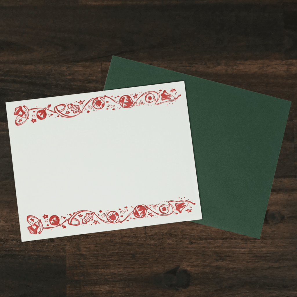 Note Card Set | Set of 6 | Holiday Ornaments | Belle & Union