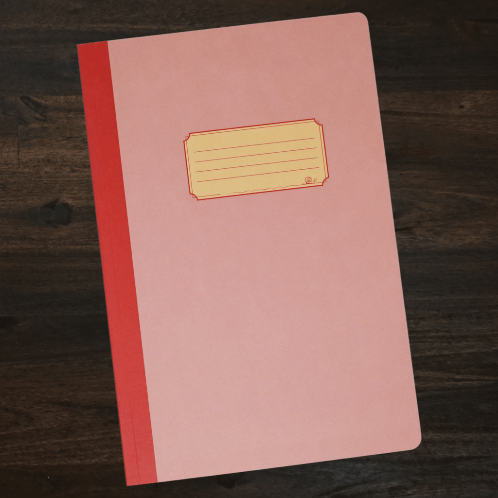 Lined Notebook Journal | Pink Snail | Belle & Union