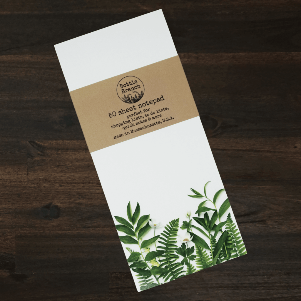 Notepad | Greenery with Ferns | Bottle Branch