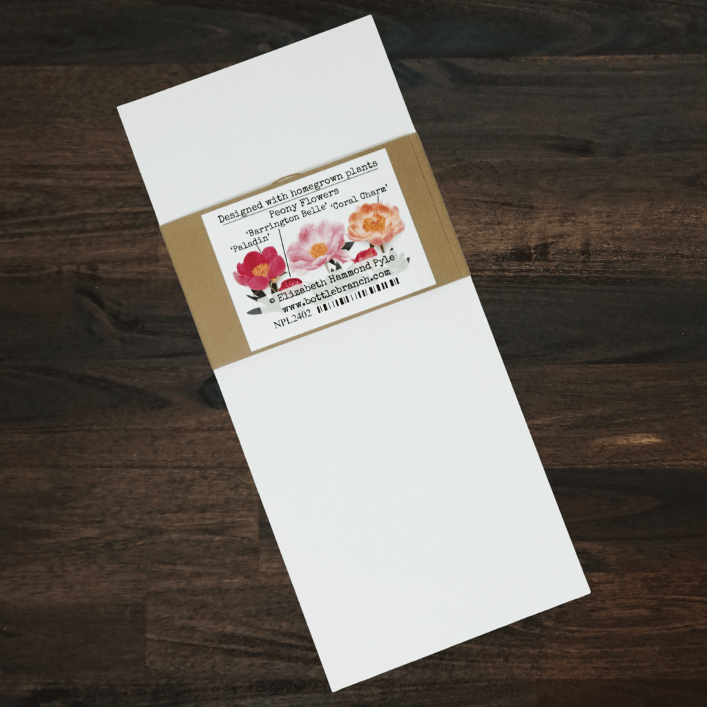 DISCOUNTED | Notepad | Peony | Bottle Branch
