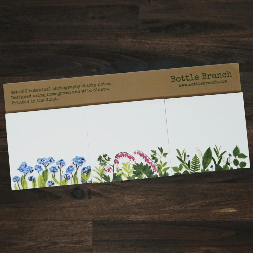 Sticky Notes | 3 Pack | Woodland Spring | Bottle Branch