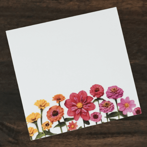 Sticky Notes | Zinnias | Bottle Branch