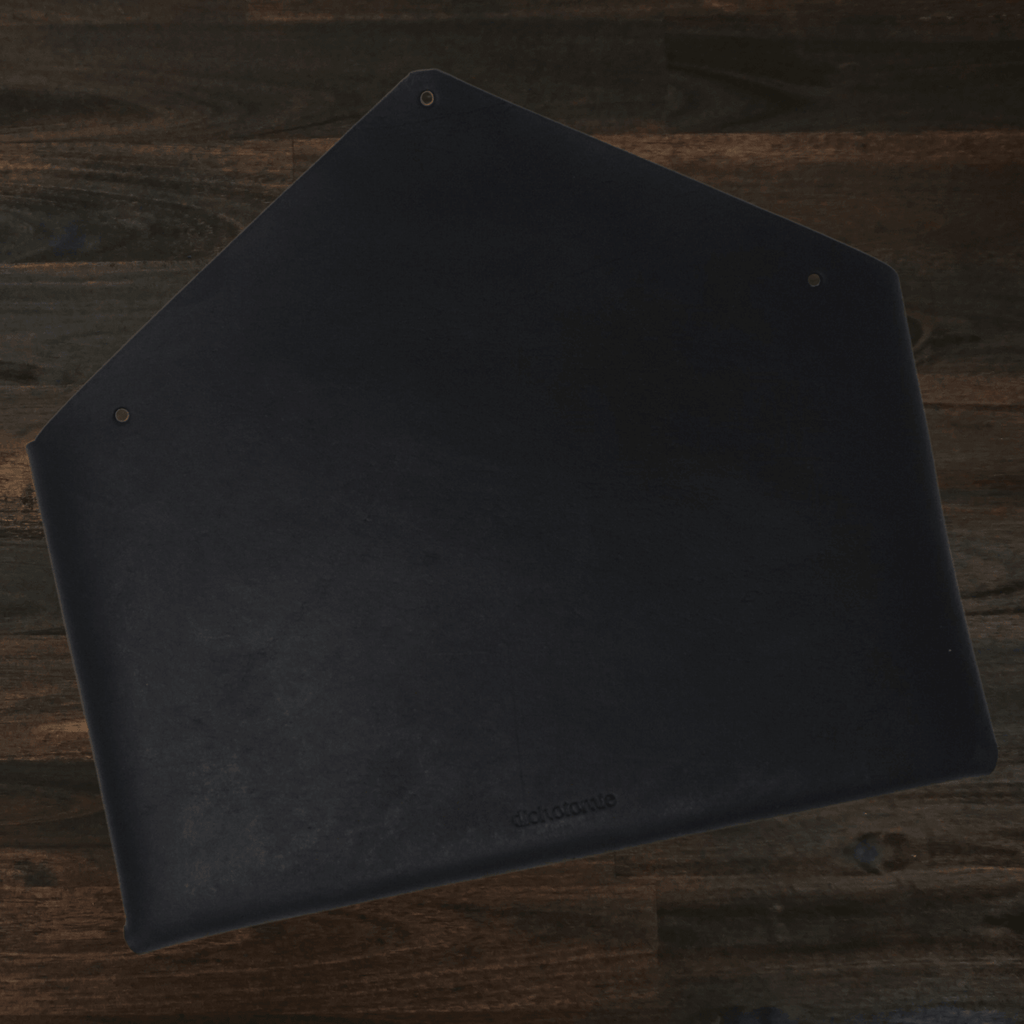 Leather Wall Pocket | Black | Mail Envelope Organizer | Dichotomie Studio