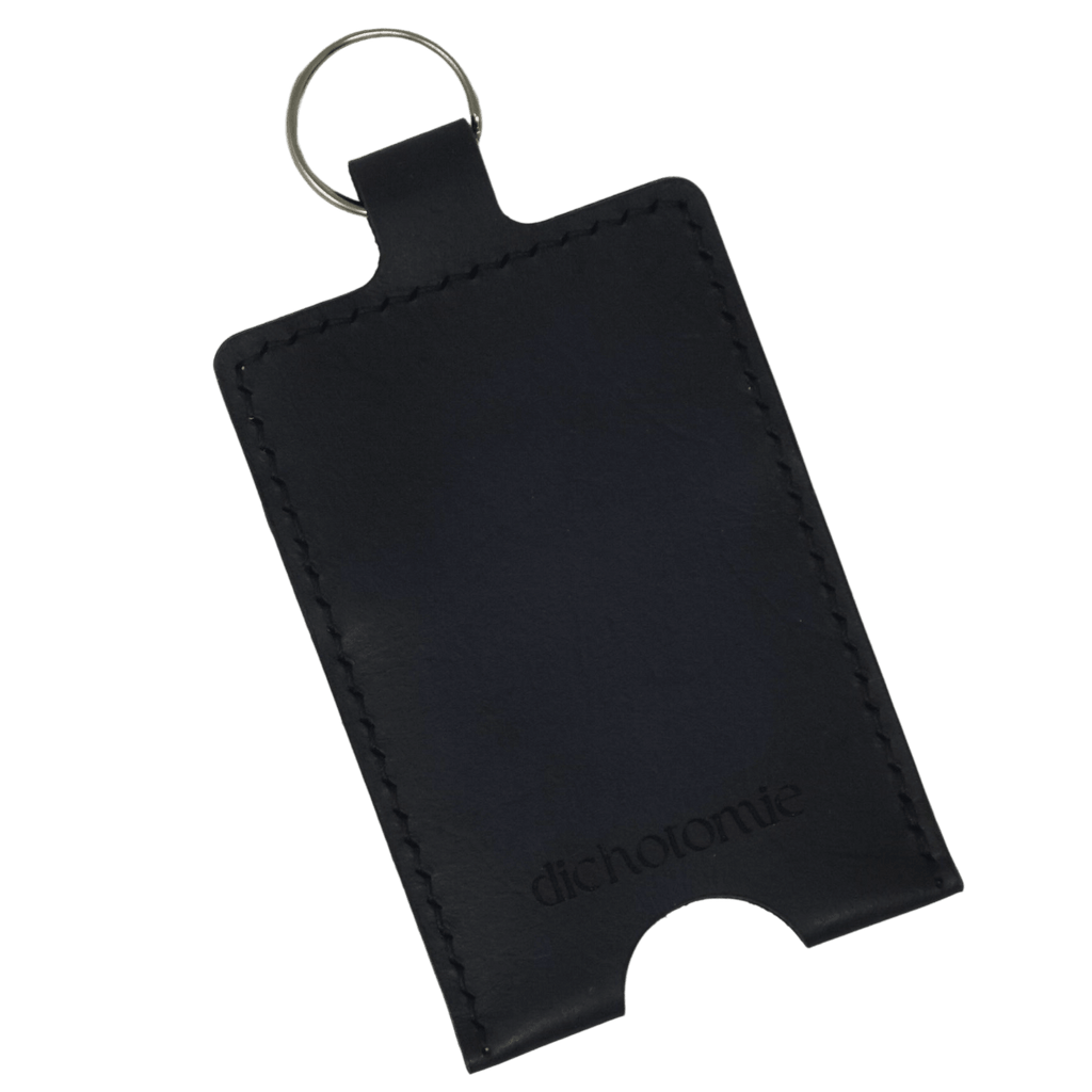 Slim Leather Keychain Card Wallet | Black | Dichotomie Studio