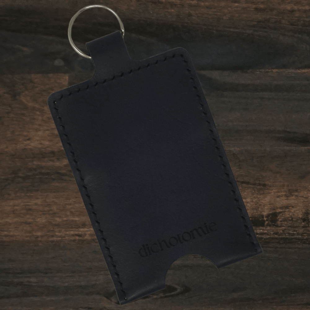 Slim Leather Keychain Card Wallet | Black | Dichotomie Studio