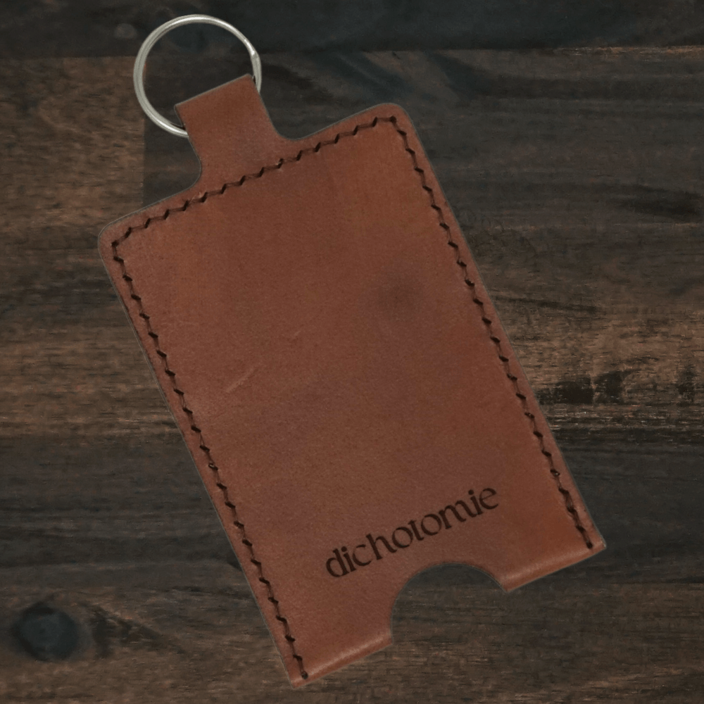 Slim Leather Keychain Card Wallet | Brown | Dichotomie Studio
