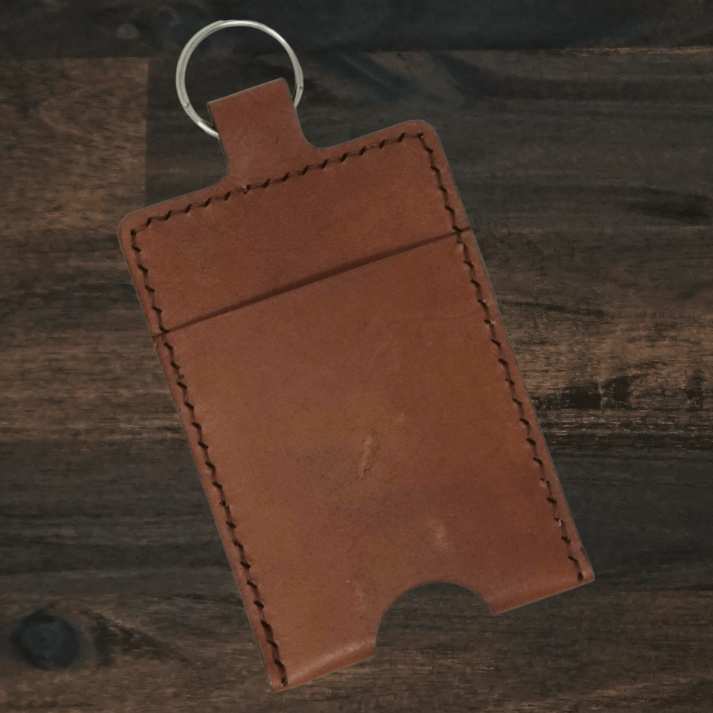 Slim Leather Keychain Card Wallet | Brown | Dichotomie Studio