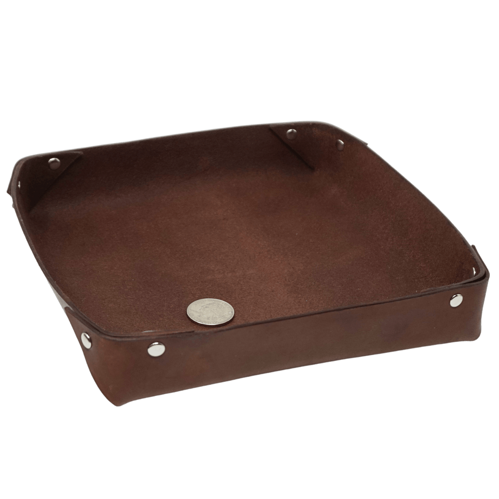 Leather Valet Tray | Medium Brown | Dichotomie Studio