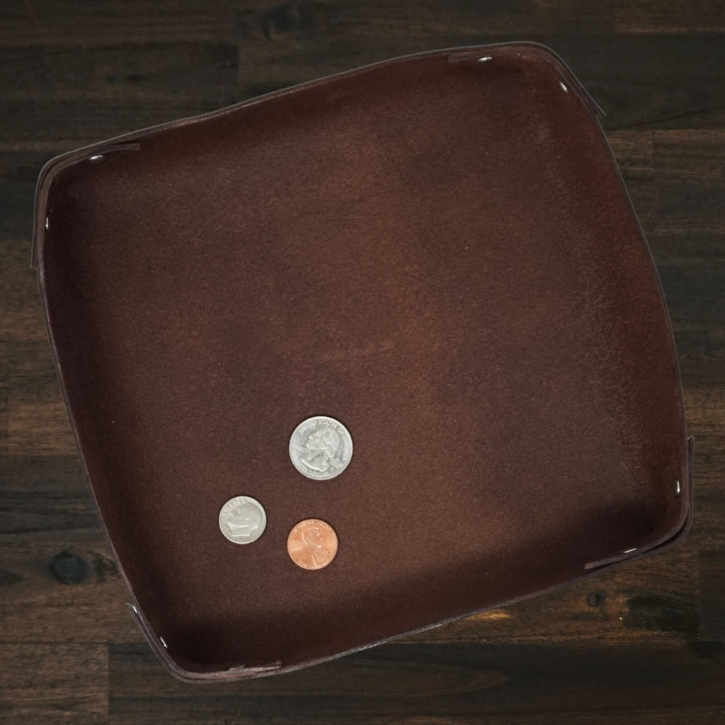 Leather Valet Tray | Medium Brown | Dichotomie Studio