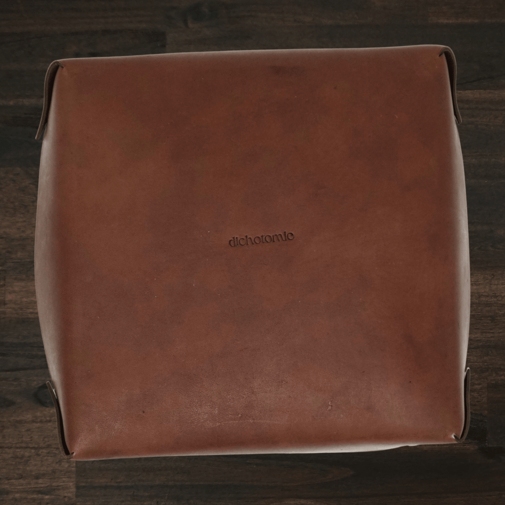 Leather Valet Tray | Medium Brown | Dichotomie Studio