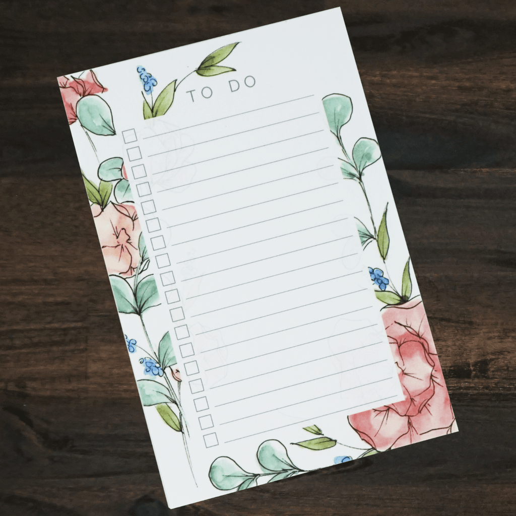 Notepad | May Floral To Do List | Ginably