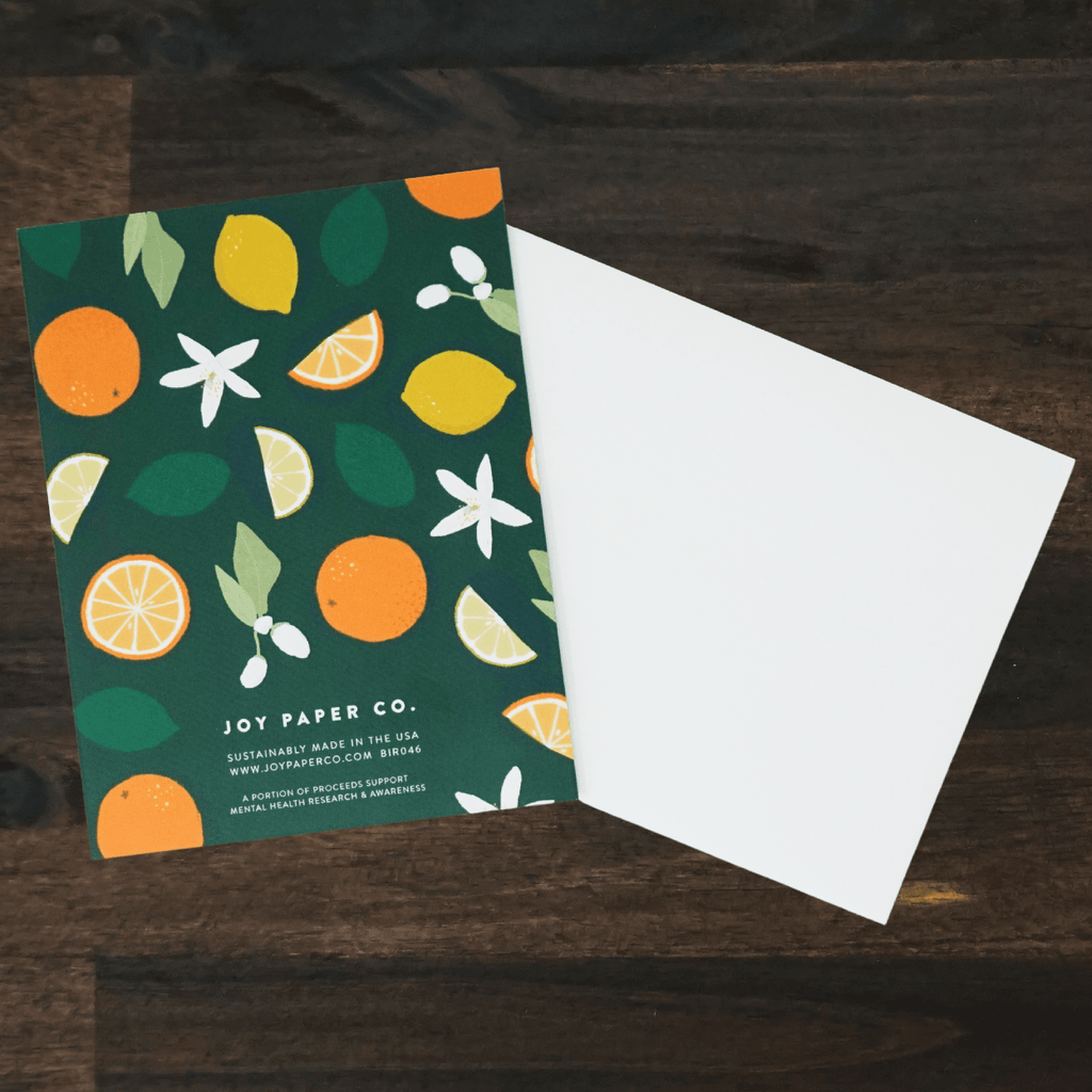 Citrus Pattern Happy Birthday Card | Joy Paper Co.
