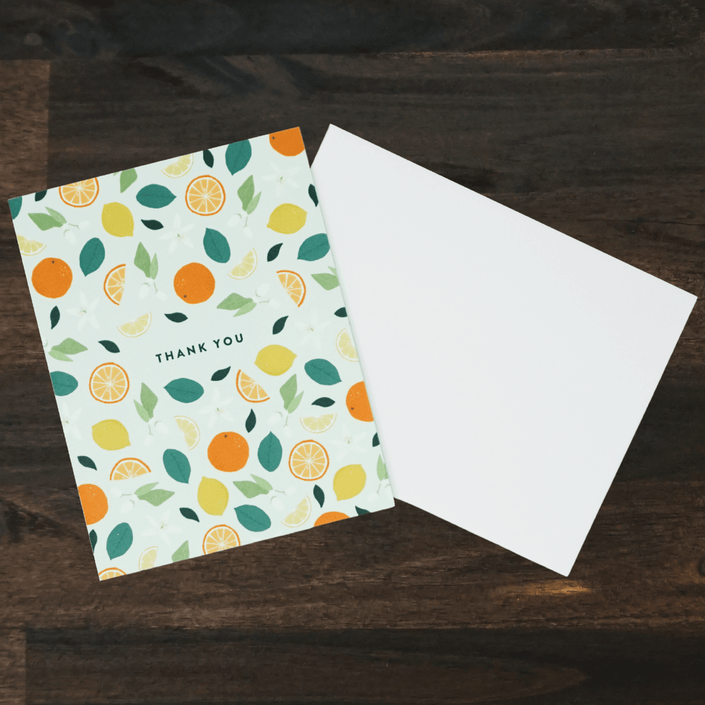 Citrus & Botanicals Thank You Card | Joy Paper Co.