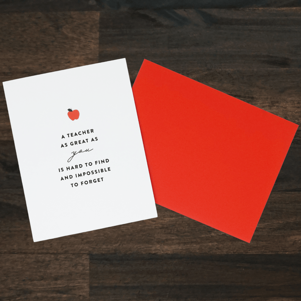 Great Teacher, Teacher Appreciation Card | Joy Paper Co.