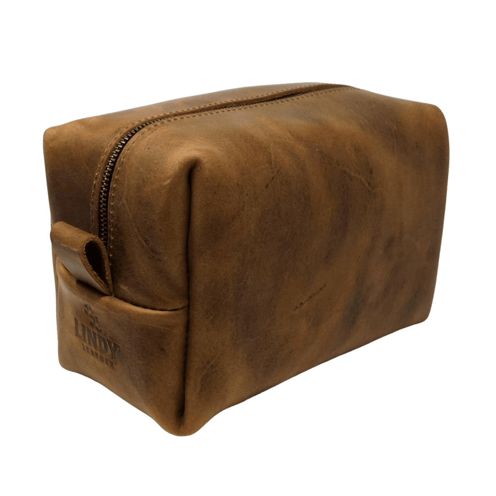 Leather Dopp Kit - Gentleman's Travel Kit | Folklore Brown | Lindy Leather
