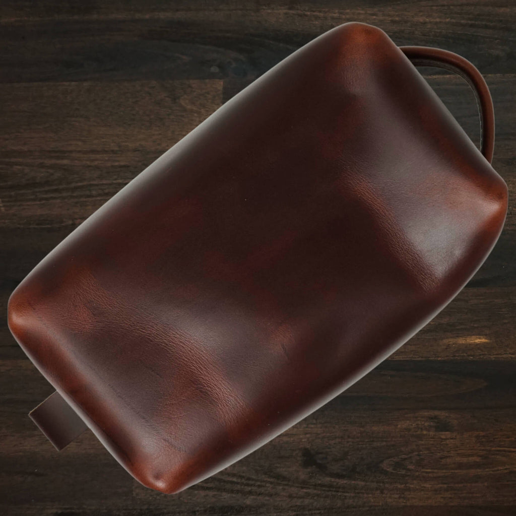 Leather Dopp Kit - Gentleman's Travel Kit | Copper Brown | Lindy Leather