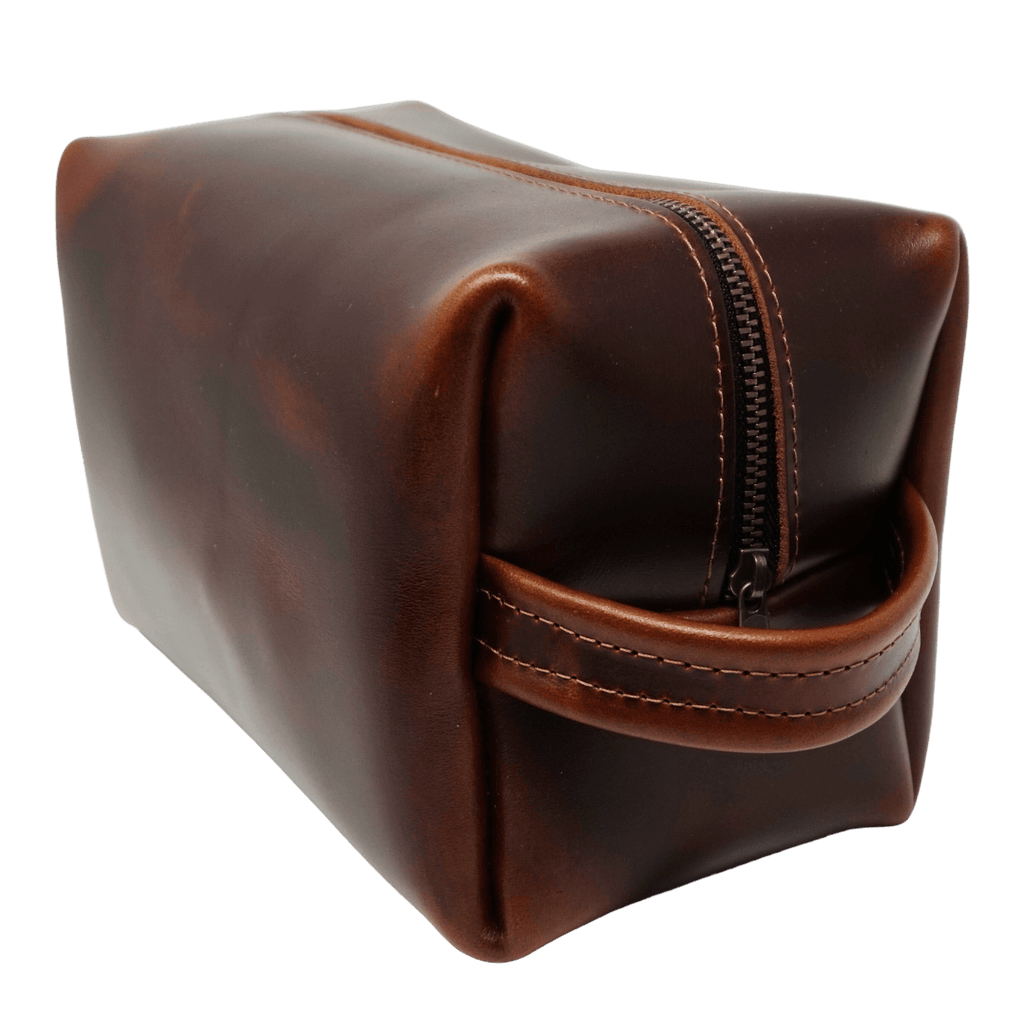 Leather Dopp Kit - Gentleman's Travel Kit | Copper Brown | Lindy Leather