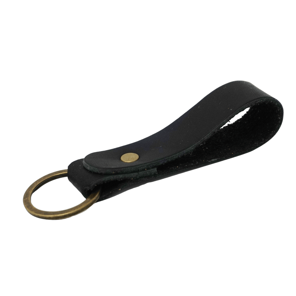 Leather Key Ring Keychain | Black | Lindy Leather
