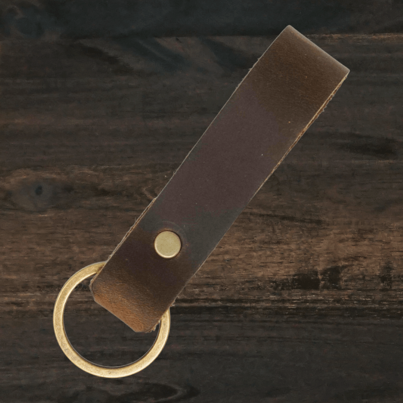 Leather Key Ring Keychain | Folklore Brown | Lindy Leather