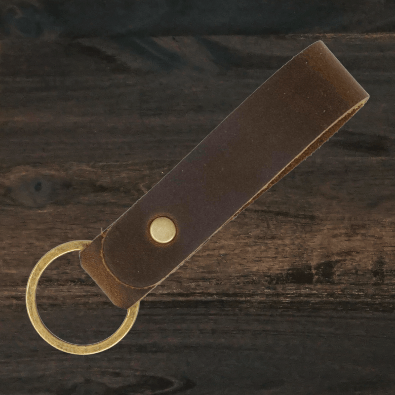 Leather Key Ring Keychain | Folklore Brown | Lindy Leather