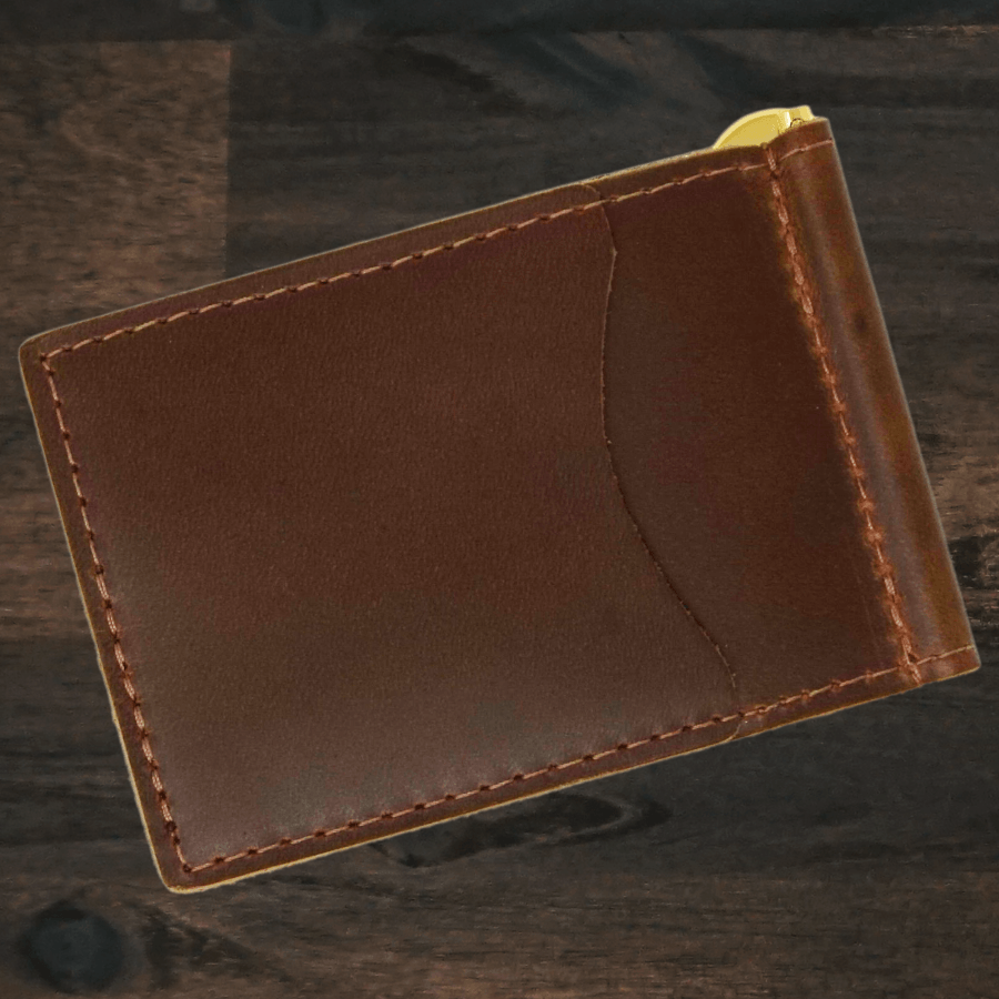 The Money Clip Leather Wallet | Antique Tan | Lindy Leather
