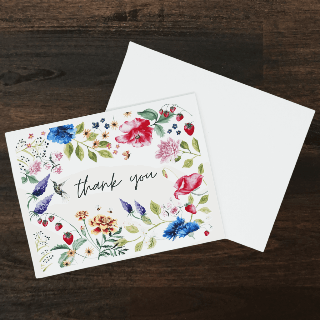 Floral Botanical Thank You Card | Liz Pope Designs