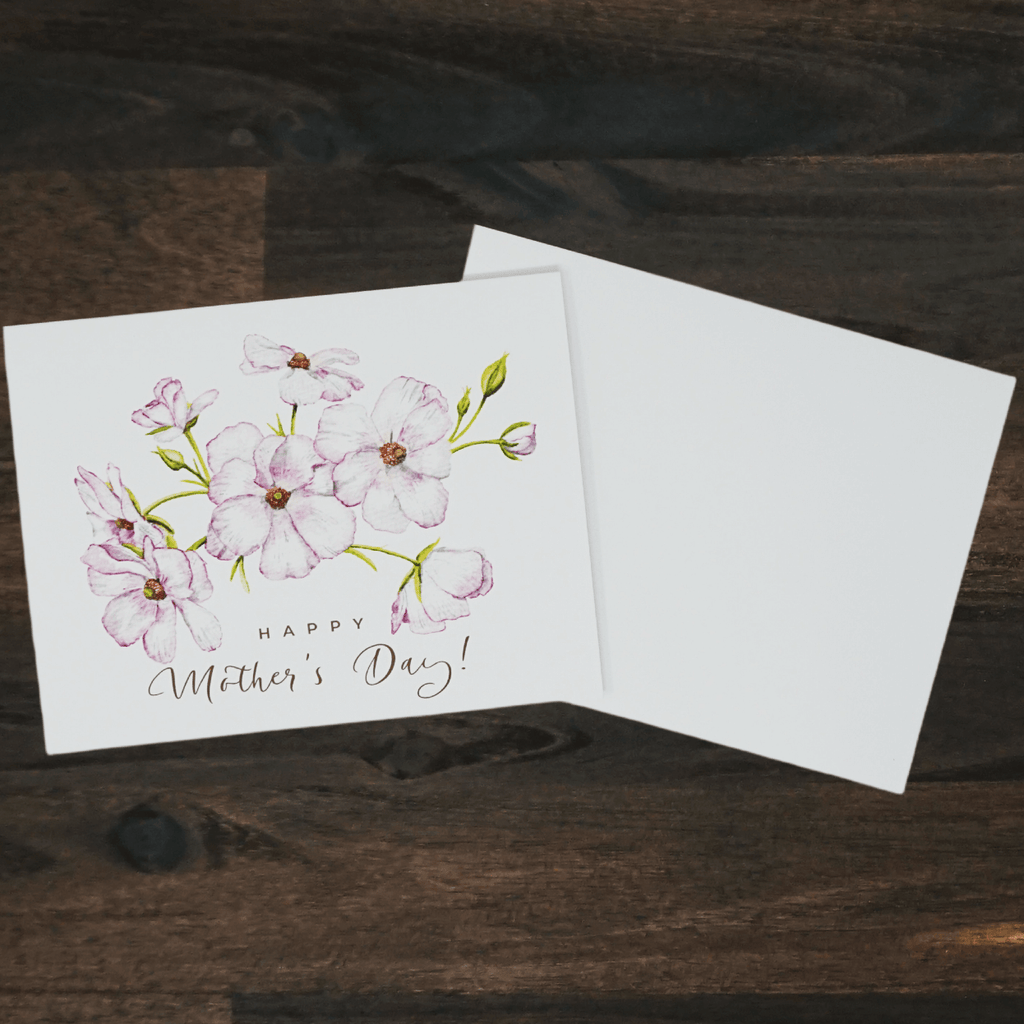 Happy Mother's Day Light Pink Flowers Card | Liz Pope Designs