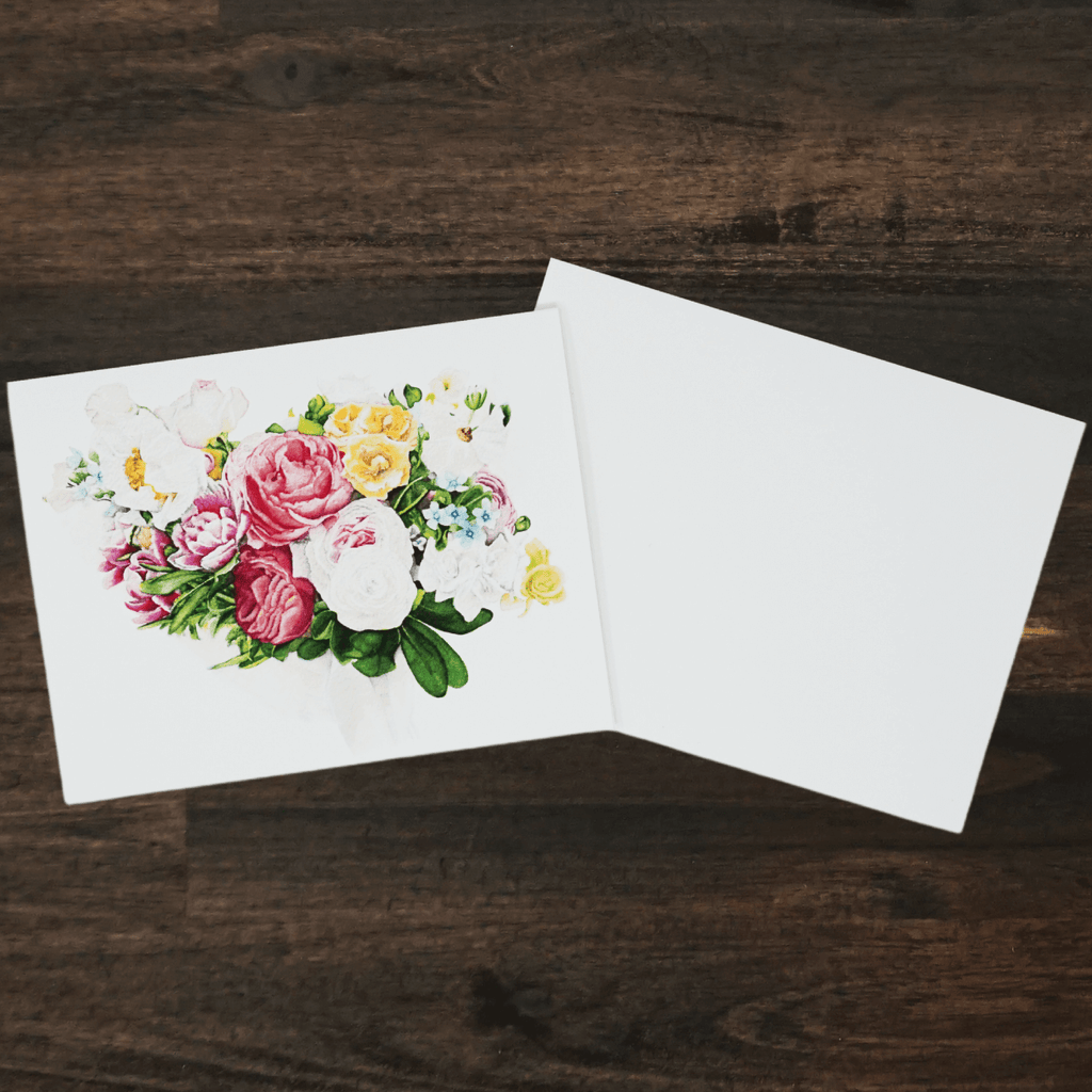Wedding Peony Bouquet Card | Liz Pope Designs