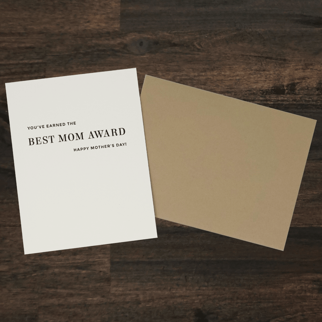Best Mom Award Letterpress Card | Missive
