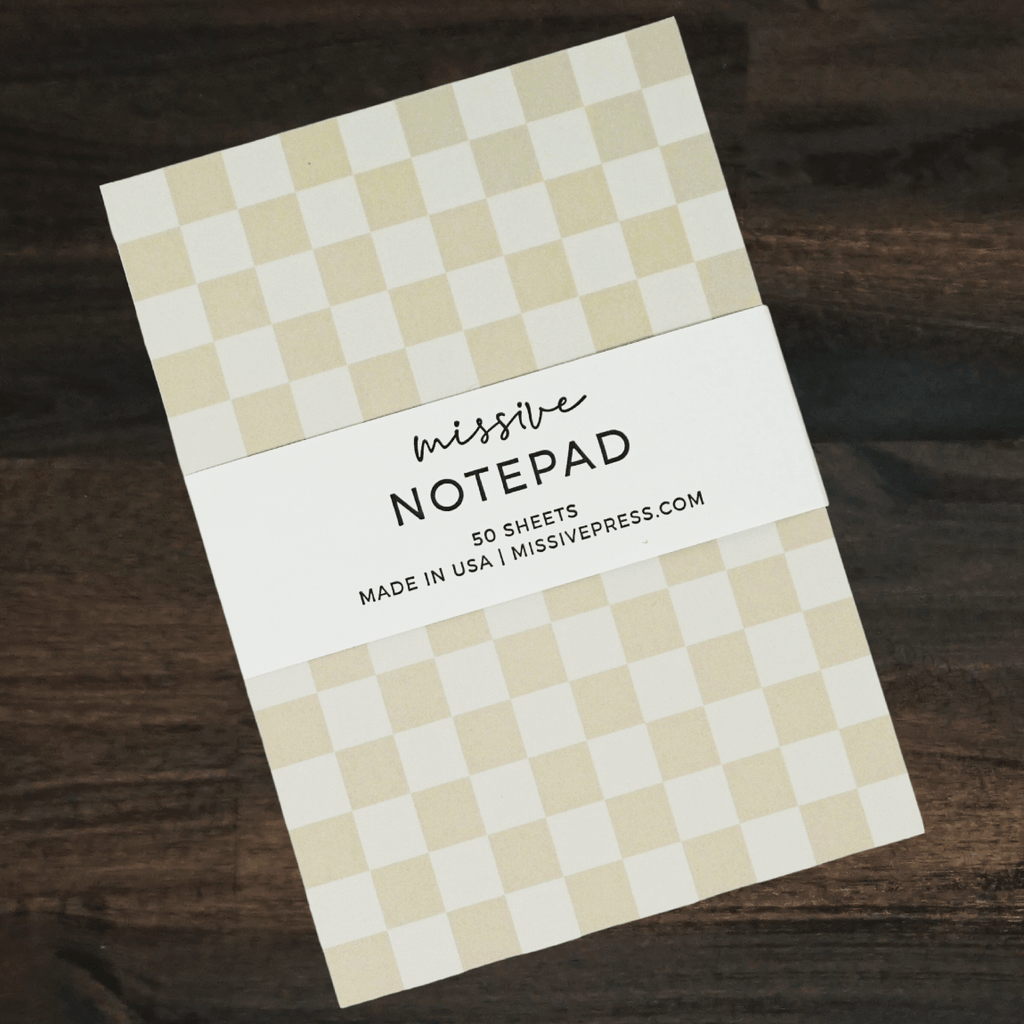 DISCOUNTED | Notepad | Neutral Checker | Missive
