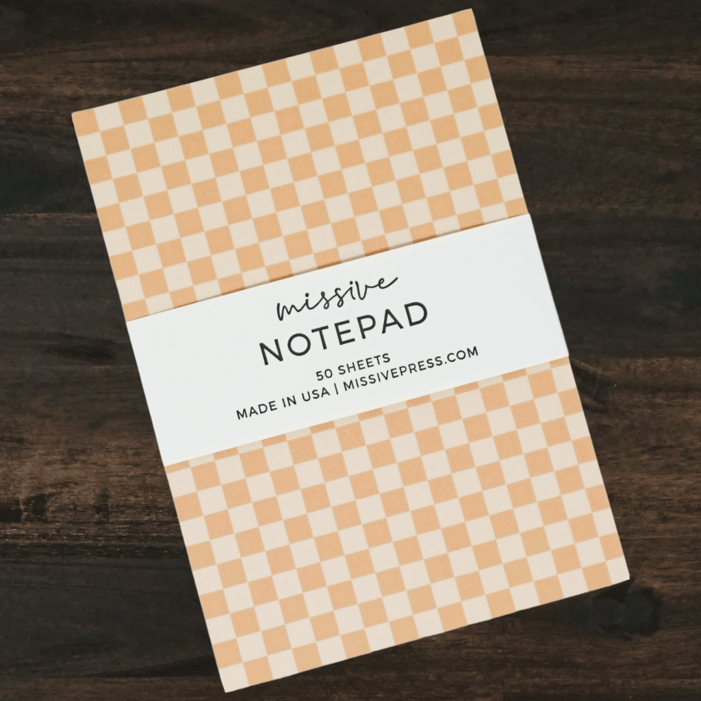 Notepad | Peach Checker | Missive