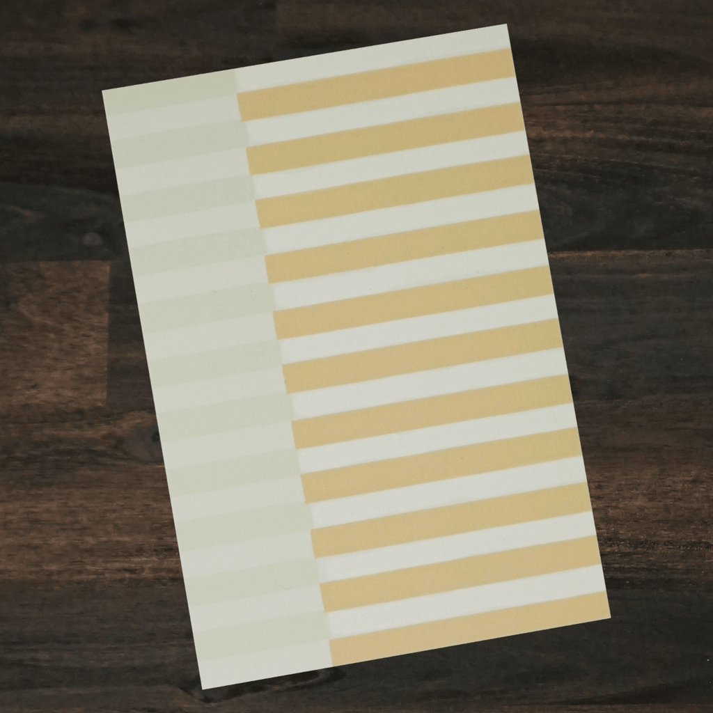 DISCOUNTED | Notepad | Mustard and Mint Cabana Striped | Owl & Envelope