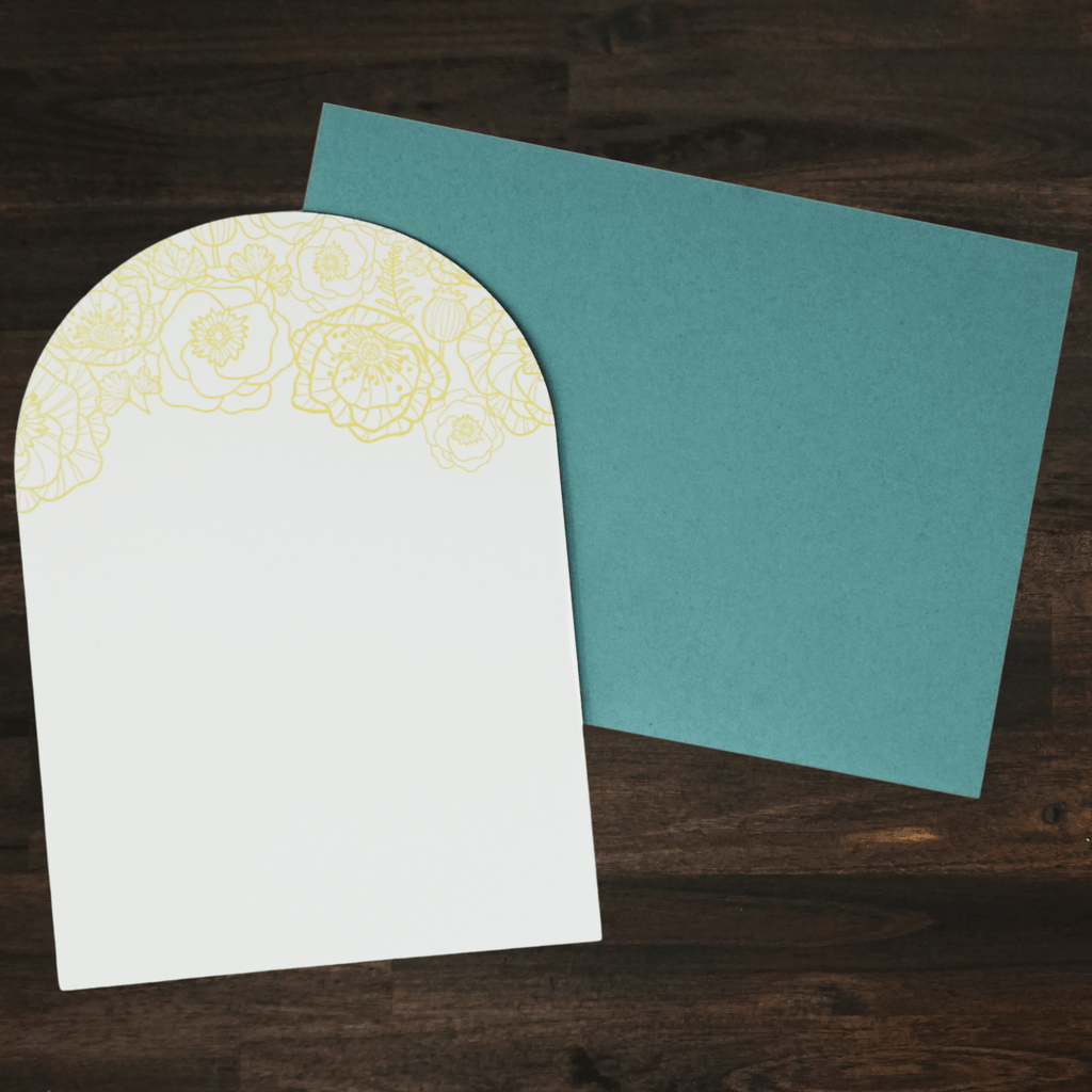 Stationery Set | 6 Note Cards | Poppies | Pistachio Press